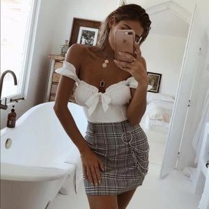 Plaid mini skirt